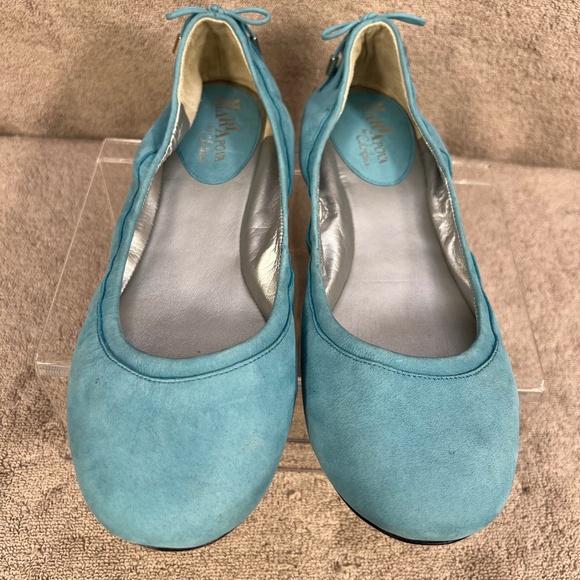 Maria Shariapova Cole Haan Nike Air Corset Lace Up Teal Ballet Flats 10B Preppy - Picture 1 of 12